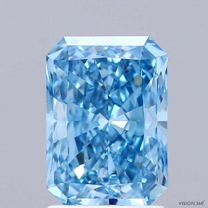1.91 Ct. Fancy Vivid Blue Radiant Lab Grown Diamond