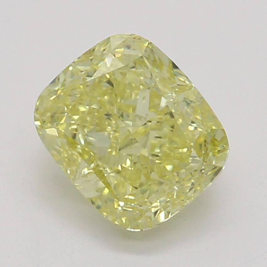 0.80 Ct. Fancy Intense Yellow Cushion Diamond