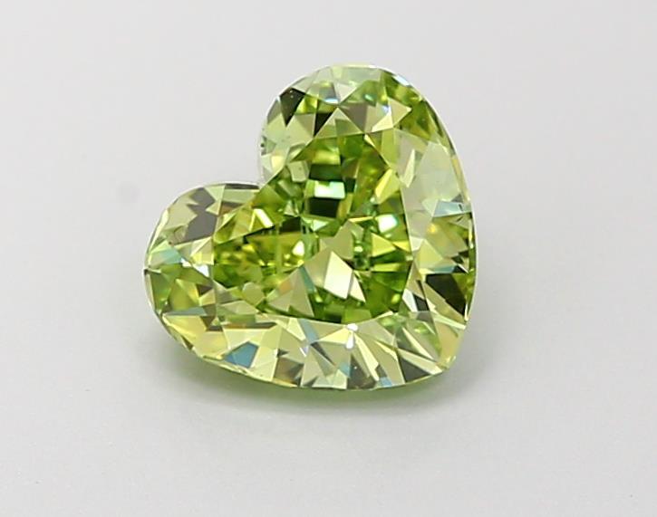 1.00 Ct. Fancy Vivid  Green Heart Lab Grown Diamond