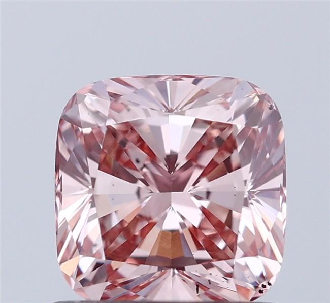 1.04 Ct. Fancy Intense  Pink Cushion Lab Grown Diamond
