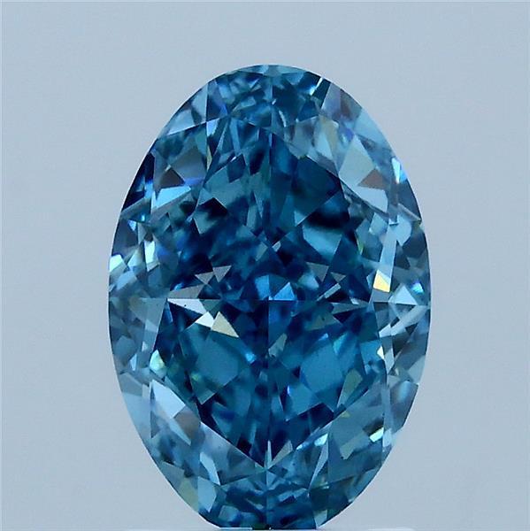 2.06 Ct. Fancy Vivid Blue Oval Lab Grown Diamond