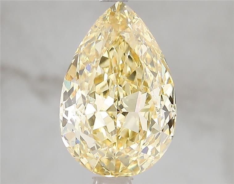 3.05 Ct. Fancy Vivid Yellow Pear Lab Grown Diamond