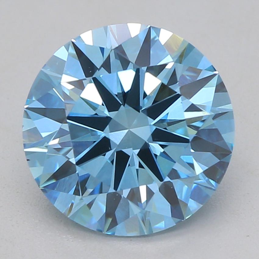 1.71 Ct. Fancy Intense Blue Round Lab Created Diamond