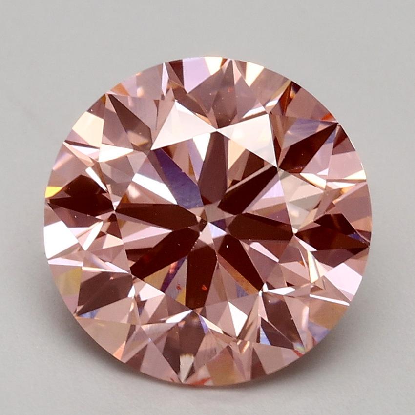 2.50 Ct. Fancy Intense Pink Round Lab Grown Diamond