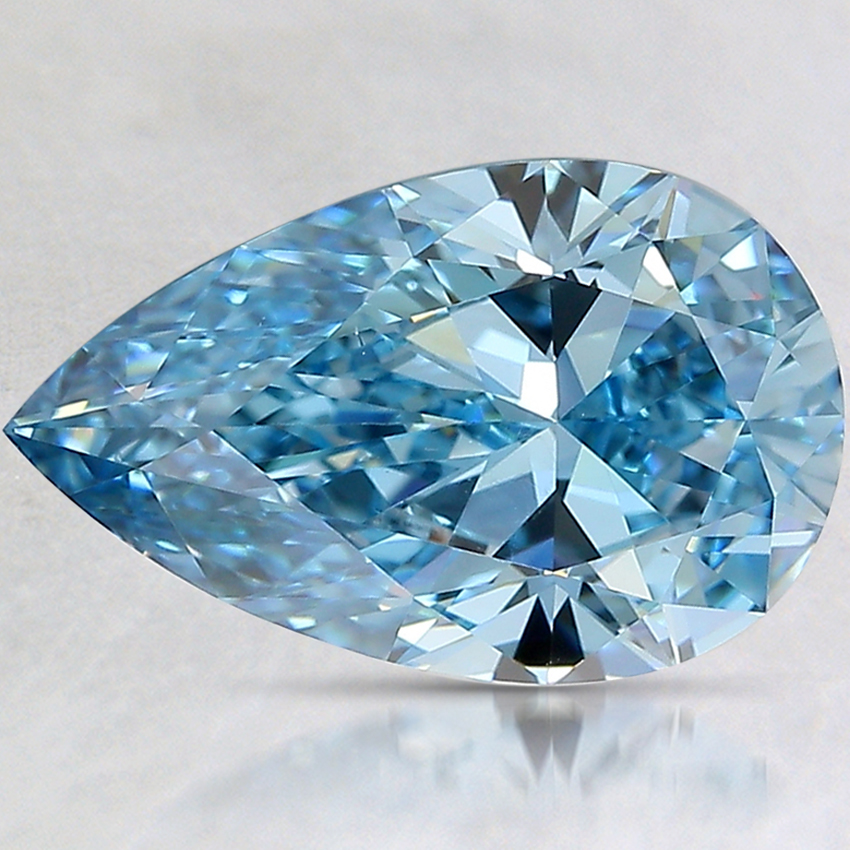 3.01 Ct. Fancy Vivid Blue Pear Lab Created Diamond