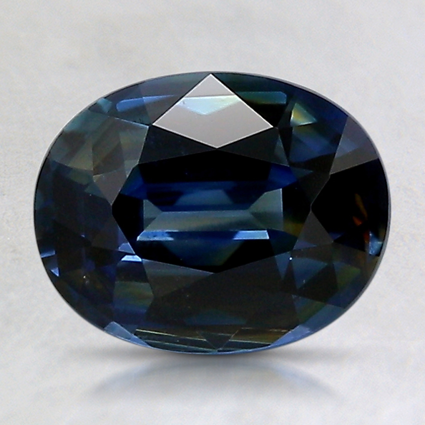 8.5x6.7mm Parti-Color Oval Sapphire