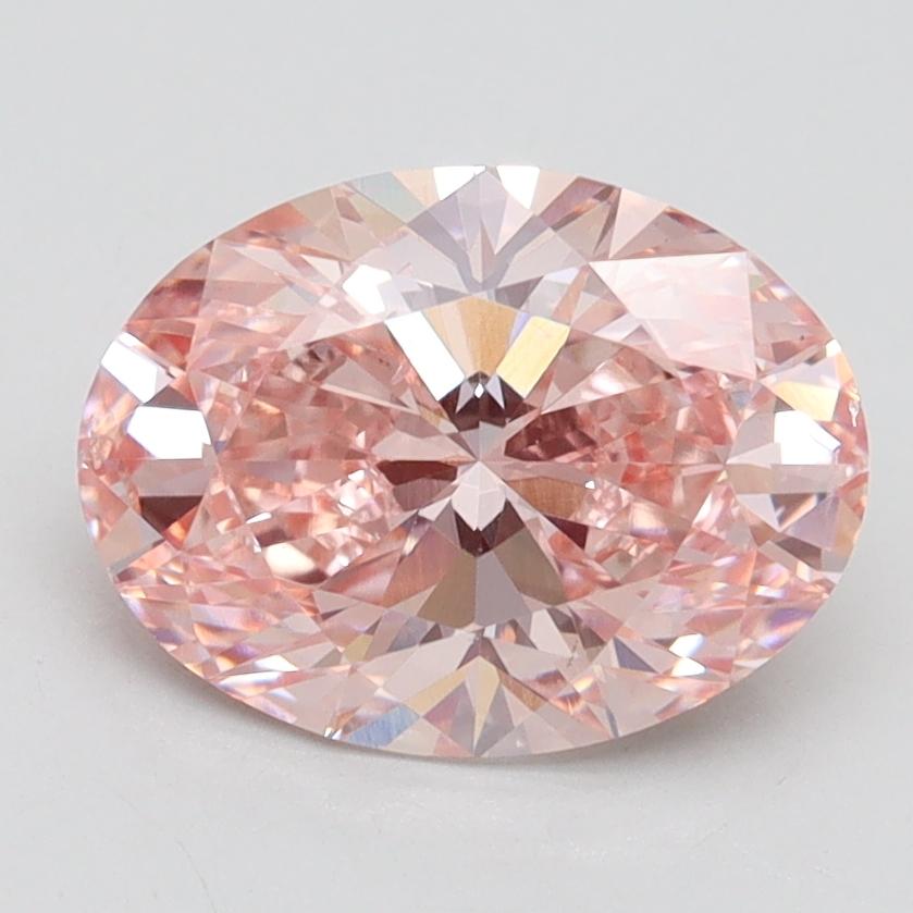 2.06 Ct. Fancy Intense Pink Oval Lab Grown Diamond