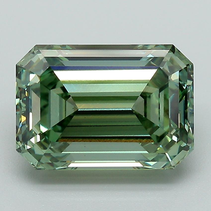 4.31 Ct. Fancy Vivid Green Emerald Lab Grown Diamond