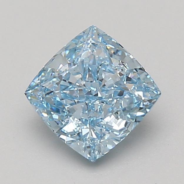 1.58 Ct. Fancy Vivid Blue Cushion Lab Grown Diamond
