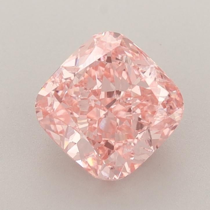 1.51 Ct. Fancy Vivid  Pink Cushion Lab Grown Diamond