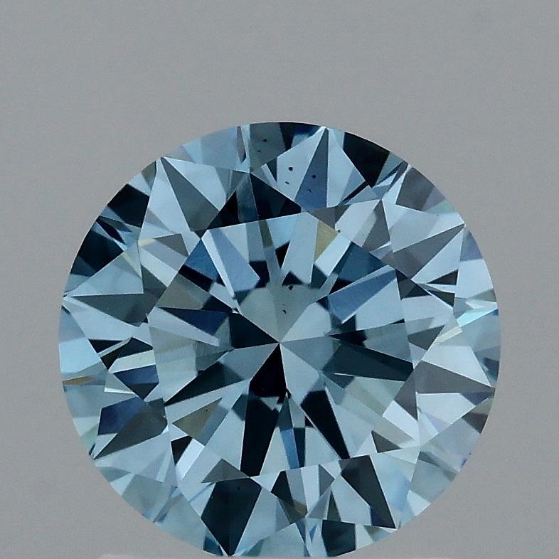 1.50 Ct. Fancy Vivid Blue Round Lab Grown Diamond
