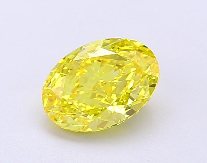 1.04 Ct. Fancy Vivid Yellow Oval Lab Grown Diamond