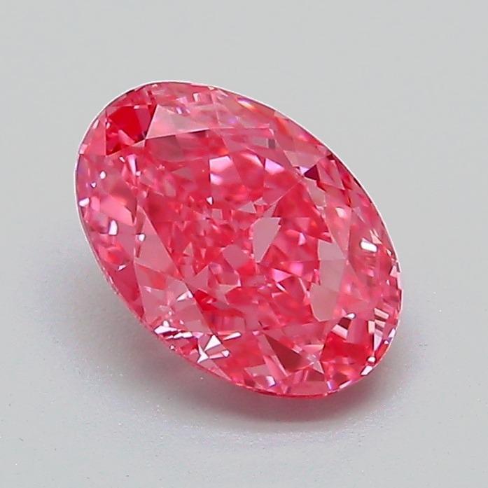 1.08 Ct. Fancy Vivid Pink Oval Lab Grown Diamond