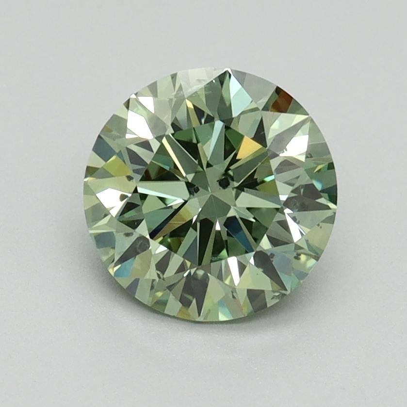 1.33 Ct. Fancy Vivid Pacific Green Round Lab Grown Diamond