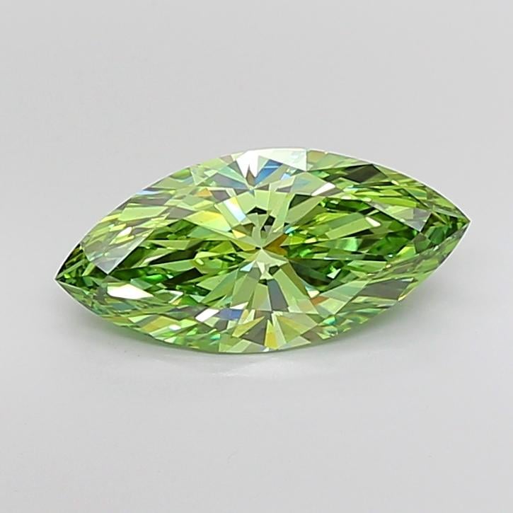 3.79 Ct. Fancy Vivid Green Marquise Lab Grown Diamond