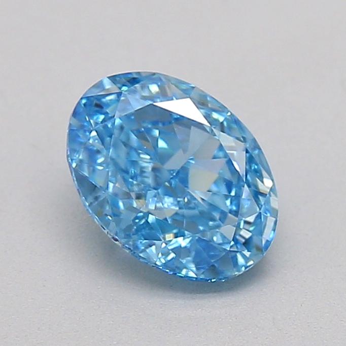 0.70 Ct. Fancy Vivid  Blue Oval Lab Grown Diamond