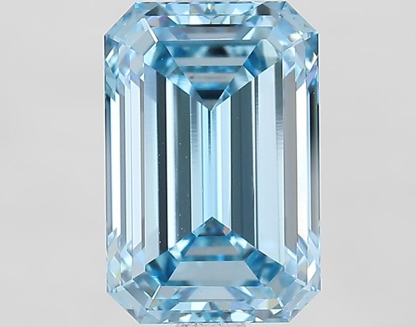 3.10 Ct. Fancy Vivid Blue Emerald Lab Grown Diamond