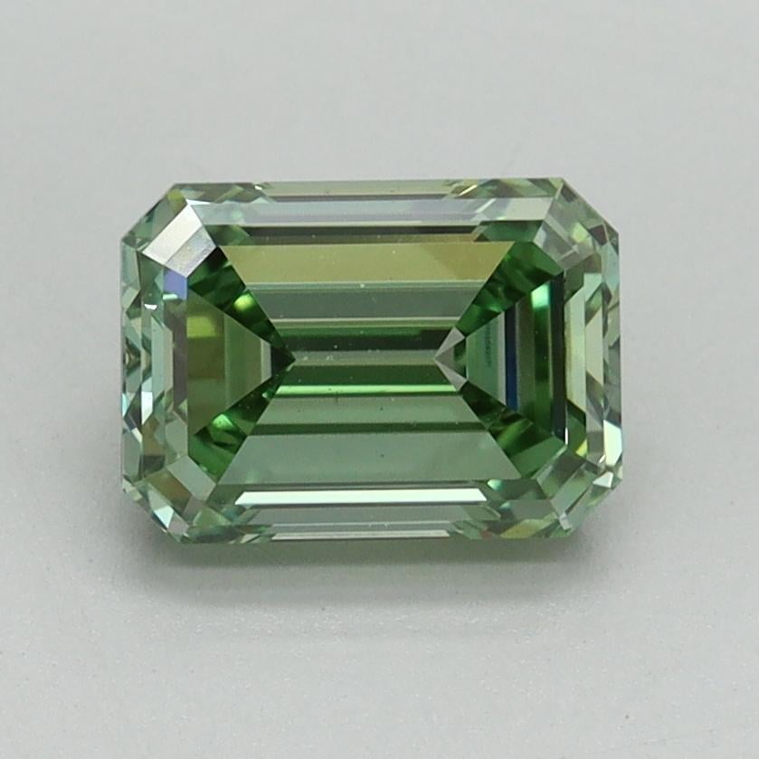 1.52 Ct. Fancy Vivid Pacific Green Emerald Lab Grown Diamond