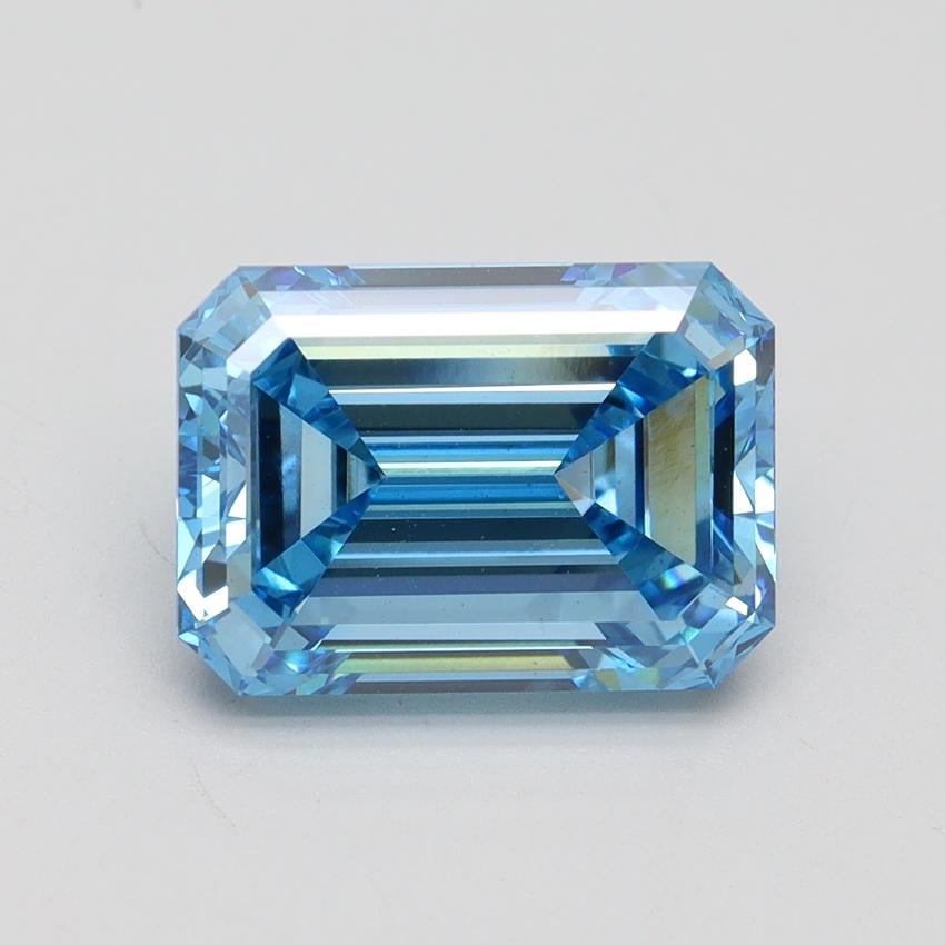 4.17 Ct. Fancy Vivid Blue Emerald Lab Grown Diamond