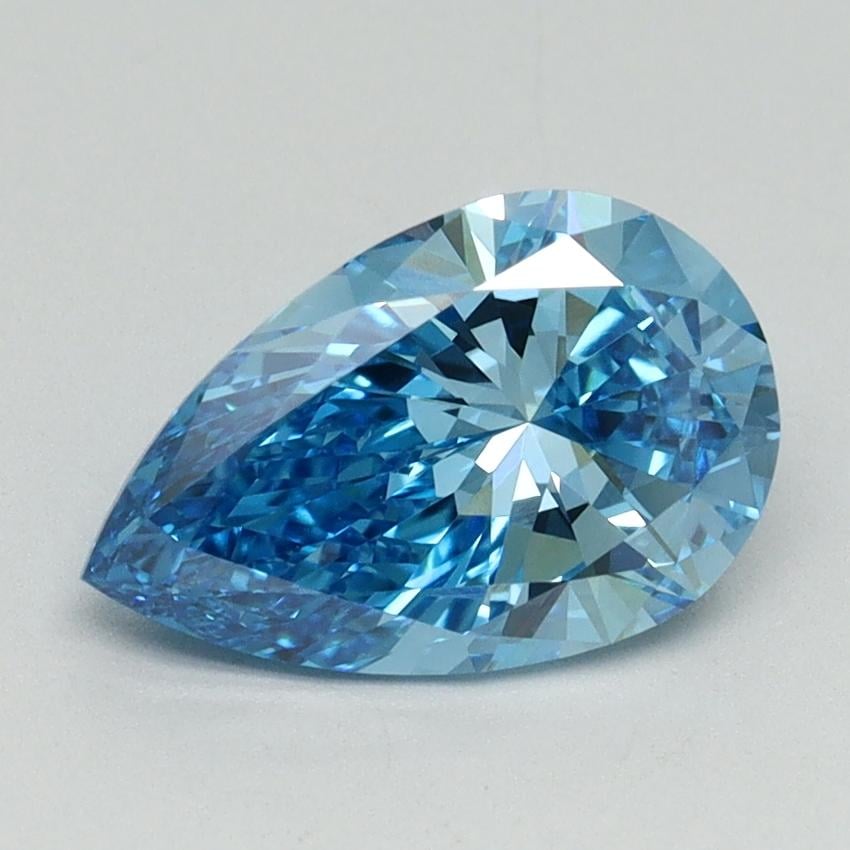 1.55 Ct. Fancy Vivid Blue Pear Lab Grown Diamond