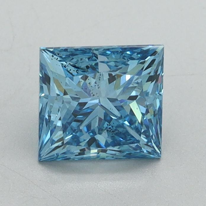 1.19 Ct. Fancy Vivid Blue Princess Lab Grown Diamond