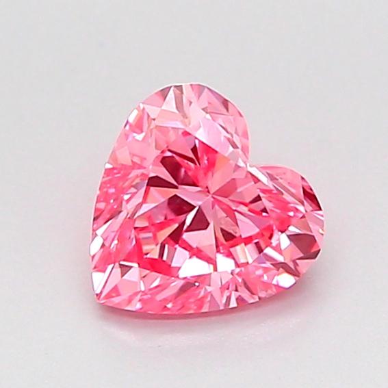 0.70 Ct. Fancy Vivid Pink Heart Lab Grown Diamond