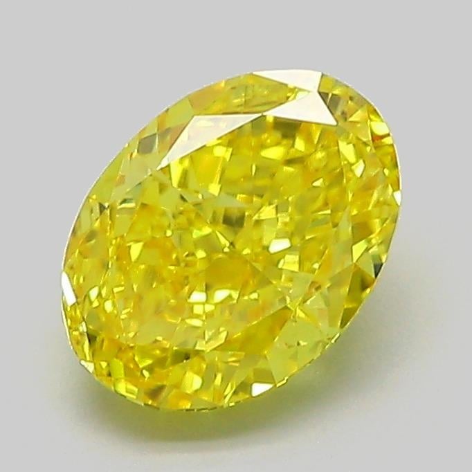 1.45 Ct. Fancy Vivid  Yellow Oval Lab Grown Diamond