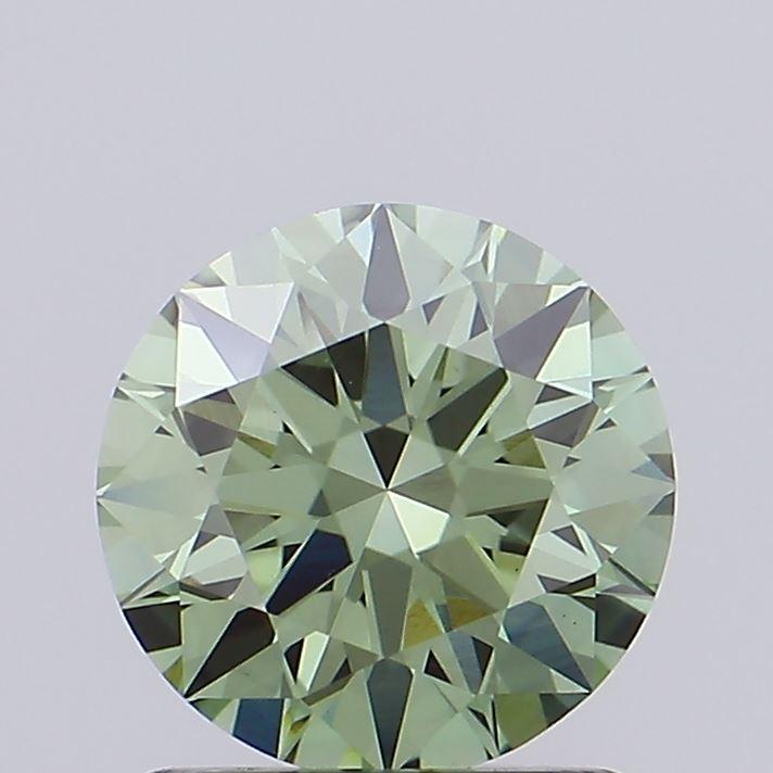 1.19 Ct. Fancy Vivid Green Round Lab Grown Diamond