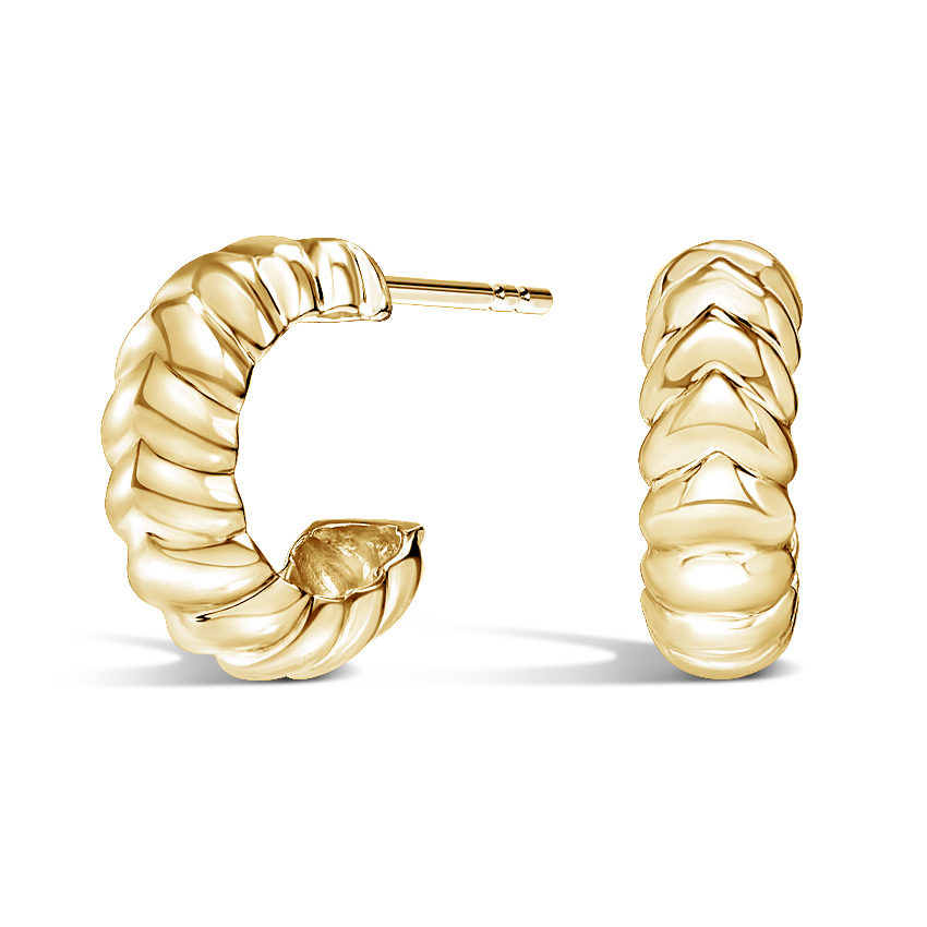 Gold Croissant Earrings 