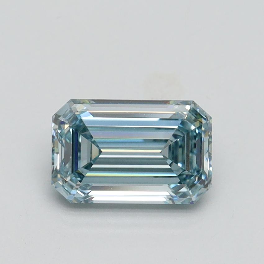 1.03 Ct. Fancy Intense Blue Green Emerald Lab Grown Diamond
