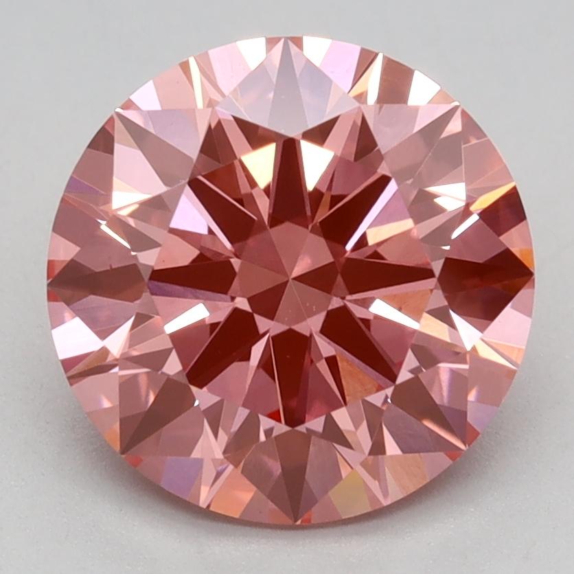 2.14 Ct. Fancy Vivid Pink Round Lab Grown Diamond