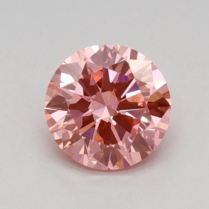0.47 Ct. Fancy Vivid Pink Round Lab Grown Diamond
