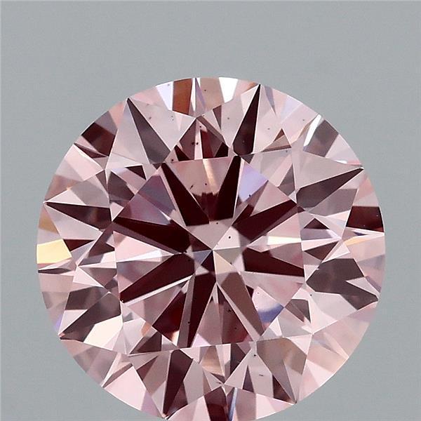 3.02 Ct. Fancy Vivid Pink Round Lab Grown Diamond
