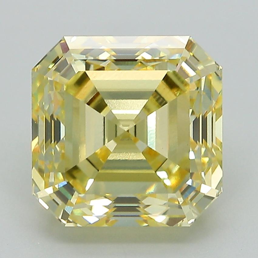 5.20 Ct. Fancy Yellow Asscher Lab Grown Diamond
