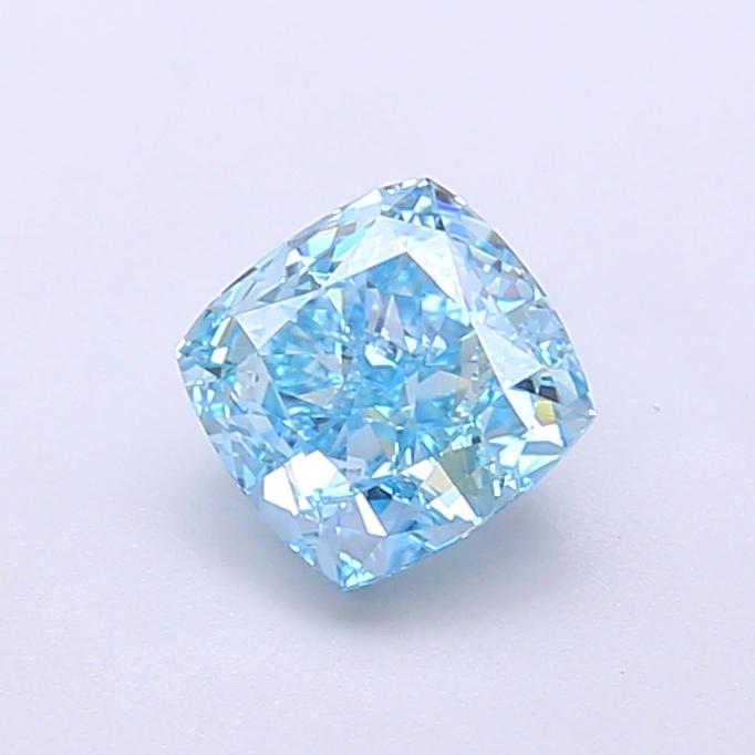 1.02 Ct. Fancy Vivid Blue Cushion Lab Grown Diamond