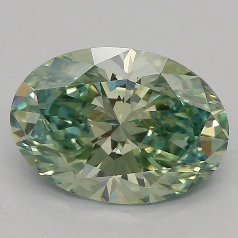 1.09 Ct. Fancy Vivid Green Oval Lab Grown Diamond