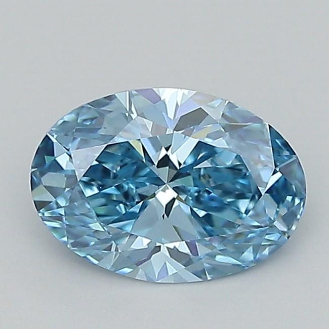 1.64 Ct. Fancy Vivid  Blue Oval Lab Grown Diamond