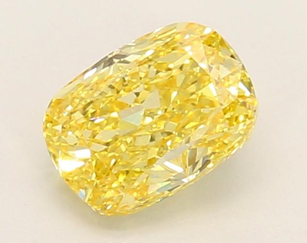 1.05 Ct. Fancy Vivid Yellow Cushion Lab Grown Diamond