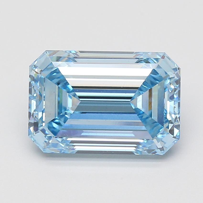 5.07 Ct. Fancy Vivid Blue Emerald Lab Grown Diamond