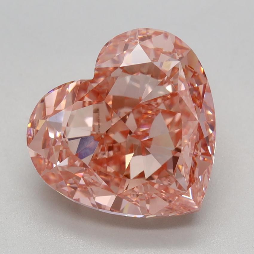 3.88 Ct. Fancy Vivid Pink Heart Lab Grown Diamond