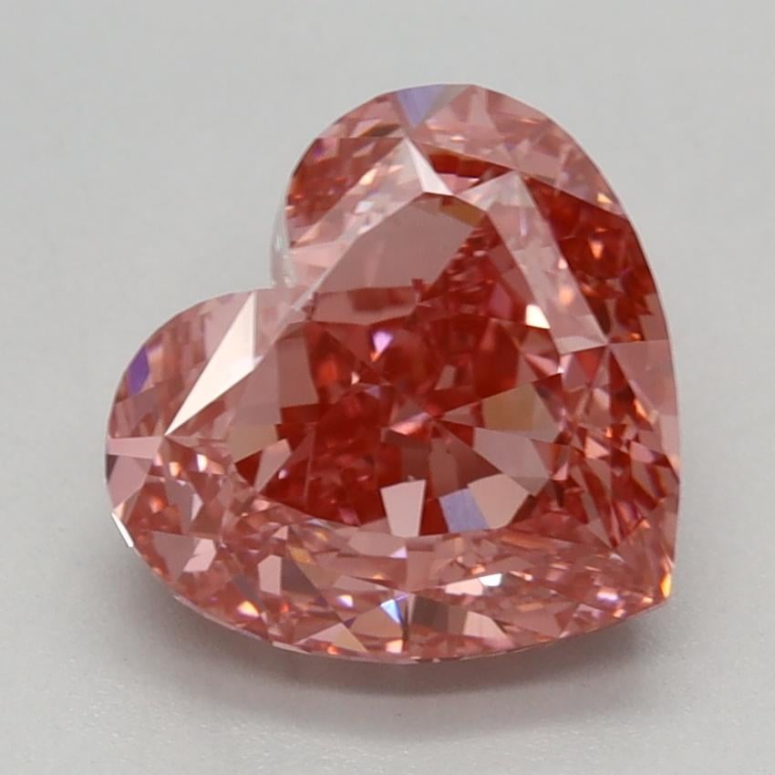 2.11 Ct. Fancy Vivid Pink Heart Lab Grown Diamond