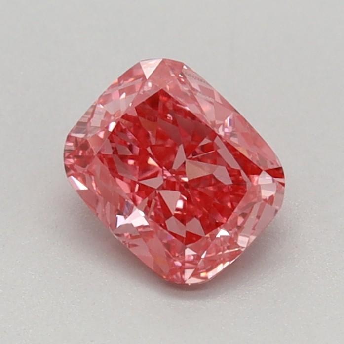 0.51 Ct. Fancy Vivid Pink Cushion Lab Grown Diamond