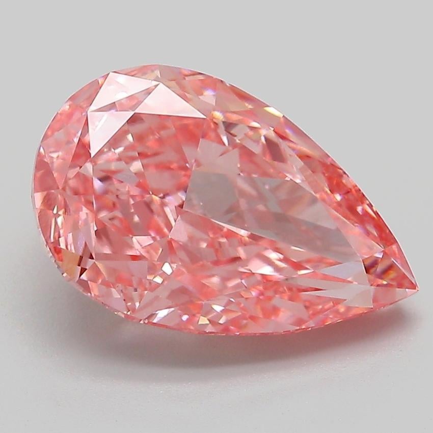 4.55 Ct. Fancy Vivid Pink Pear Lab Grown Diamond