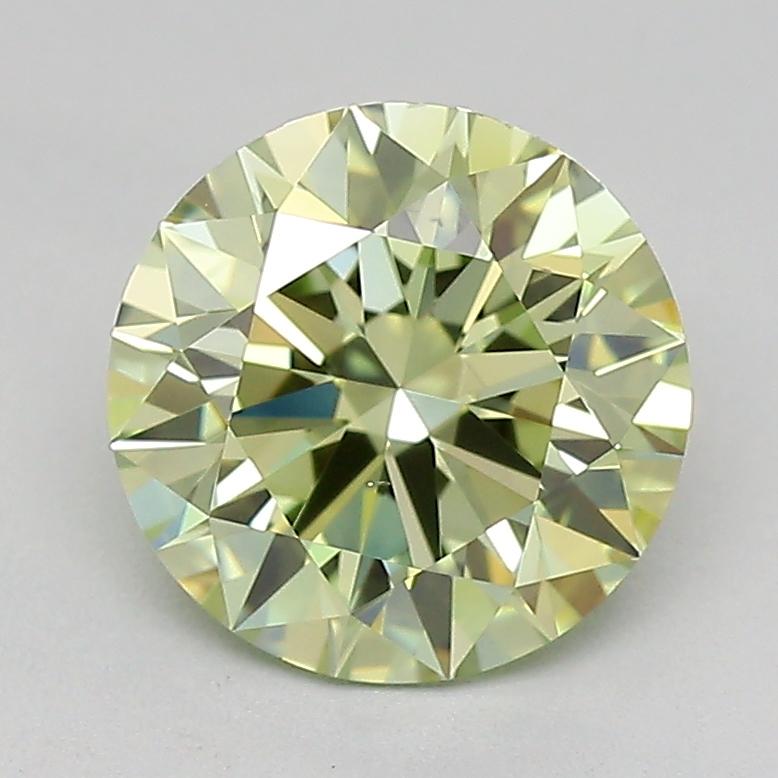 1.26 Ct. Fancy Vivid  Green Round Lab Grown Diamond