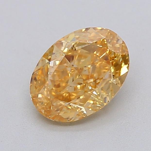 1.04 Ct. Fancy Intense Yellow Orange Oval Lab Grown Diamond