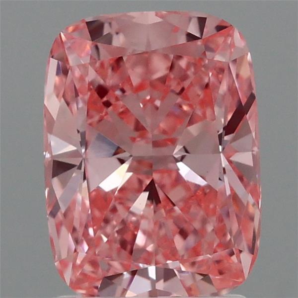 1.96 Ct. Fancy Vivid Pink Cushion Lab Grown Diamond