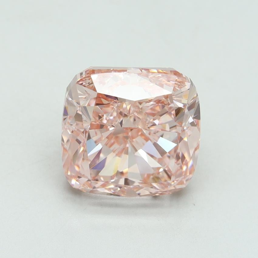 5.00 Ct. Fancy Vivid Pink Cushion Lab Grown Diamond