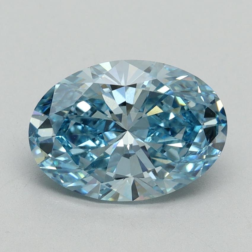 2.08 Ct. Fancy Vivid Blue Oval Lab Grown Diamond