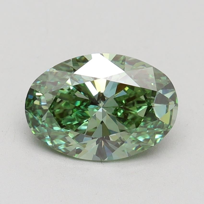 1.50 Ct. Fancy Vivid Pacific Green Oval Lab Grown Diamond