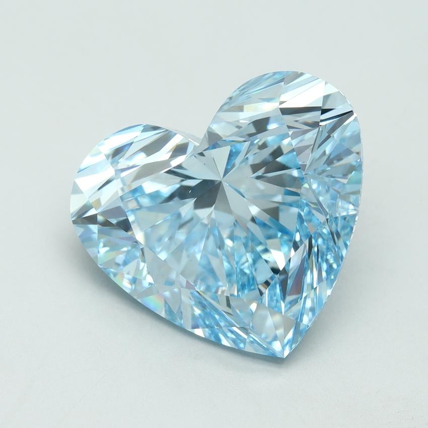 11.05 Ct. Fancy Vivid Blue Heart Lab Grown Diamond